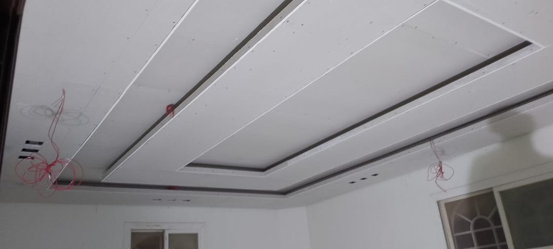 تنفيذ أسقف جبس بورد بنظام Shadow Gap